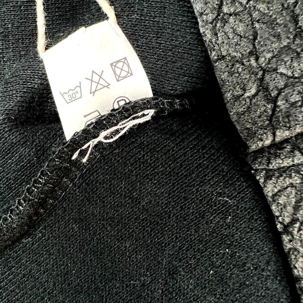 New Barbara Gongini One Size Women Black Tunic Dress Leather Print 100% Cotton - Picture 11 of 11